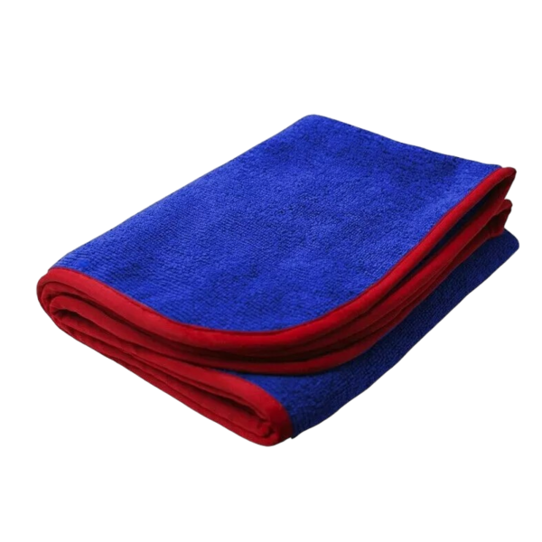 16x24  Blue with Red Piping Microfiber Towels