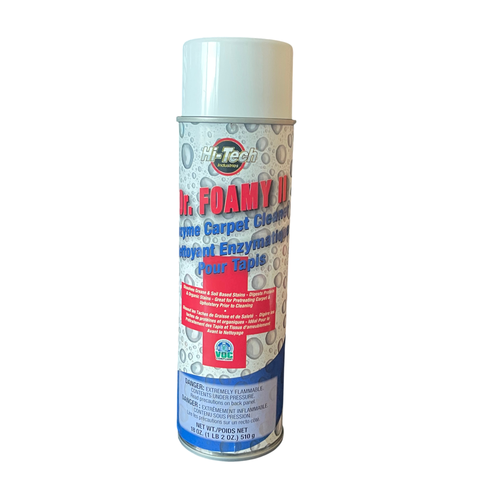 Hi-Tech Dr. Foamy II Enzyme Carpet & Upholstery Cleaner 18oz 1 Hi-Tech Dr. Foamy II Enzyme Carpet & Upholstery Cleaner 18oz