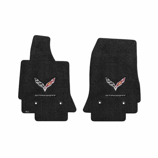 LLOYD MATS LUXE FLOOR MATS 2014 to 2019 Corvette C7 Silver Logos & Stingray Slver Letters