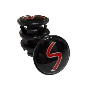 MINI Cooper S wheel center caps 54mm OEM S logo set of 4