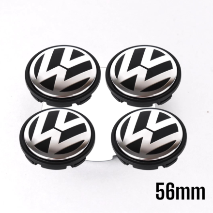 VW 56mm wheel center caps set of 4, part 1J0601171