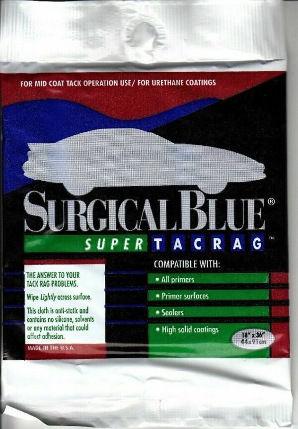 Surgical Blue 18" X 36" Super Tacrag Tackcloth For Many Surfaces Tack Rag ( Pack of 2 )