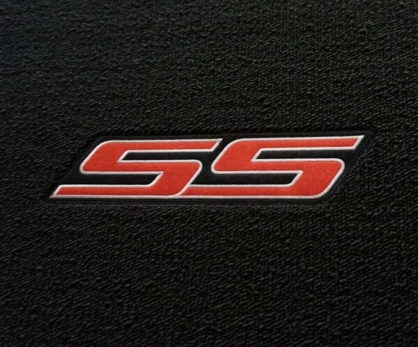 2014-2017 Chevrolet SS Sedan Set of 4 Blk Lloyd Mats Volourtex with Red or Silver SS Logo - Image 3