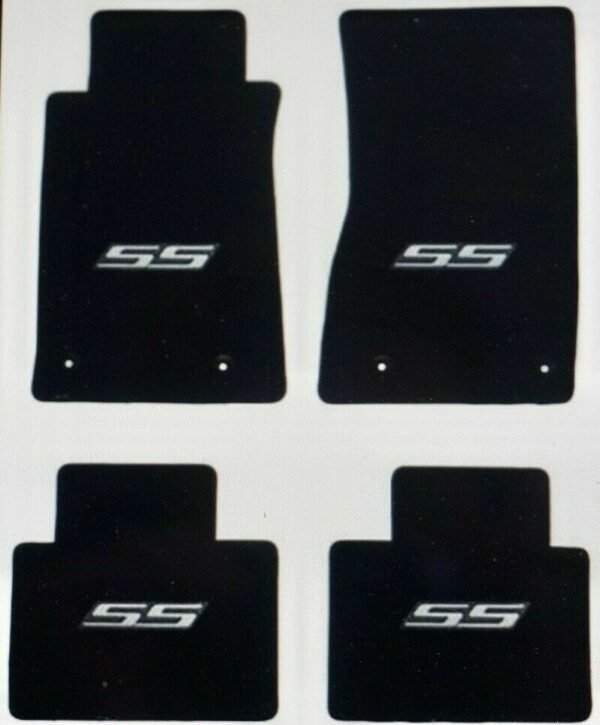 2014-2017 Chevrolet SS Sedan Set of 4 Blk Lloyd Mats Volourtex with Red or Silver SS Logo - Image 4